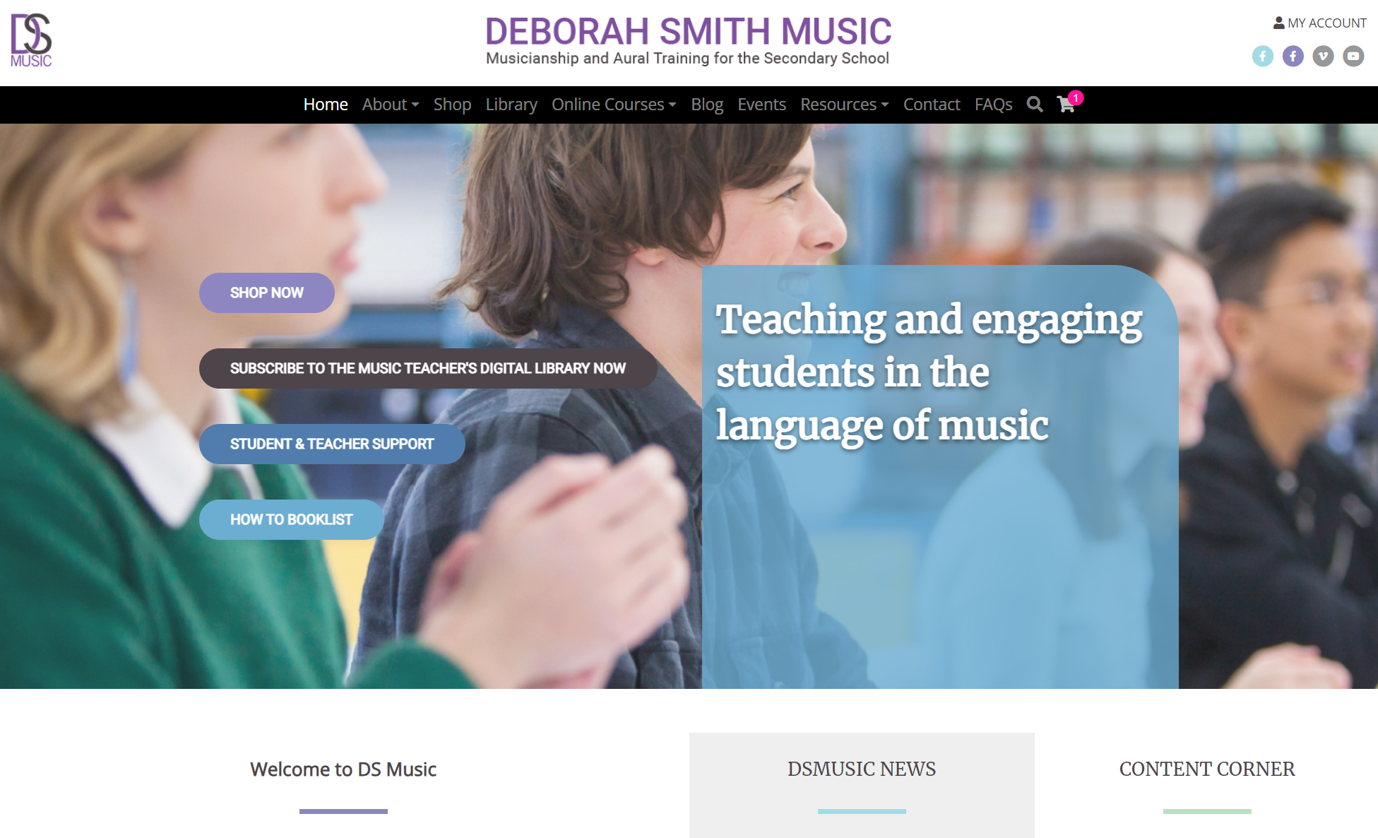 DS Music website by SeddCo