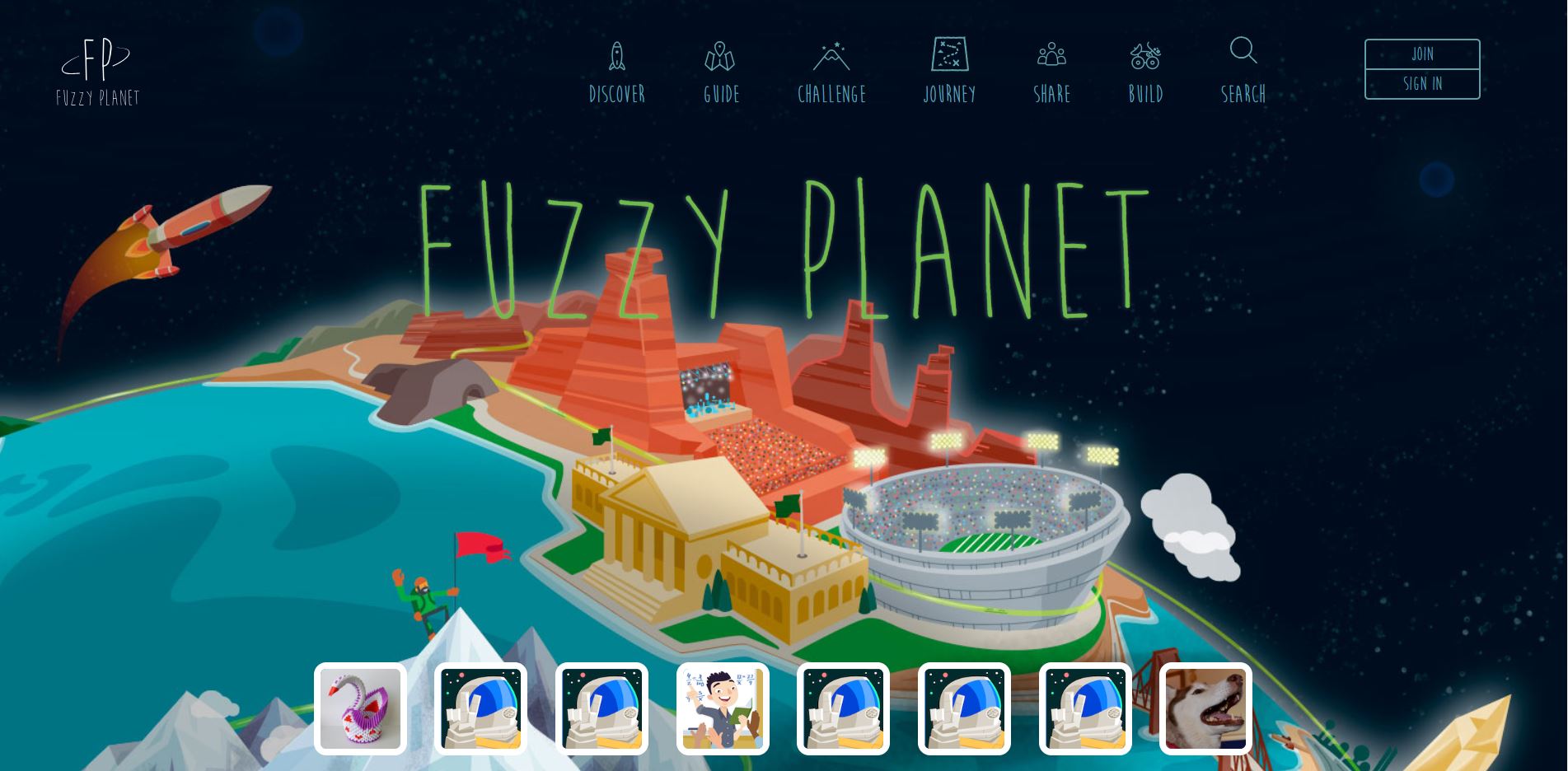 Fuzzy Planet website by SeddCo