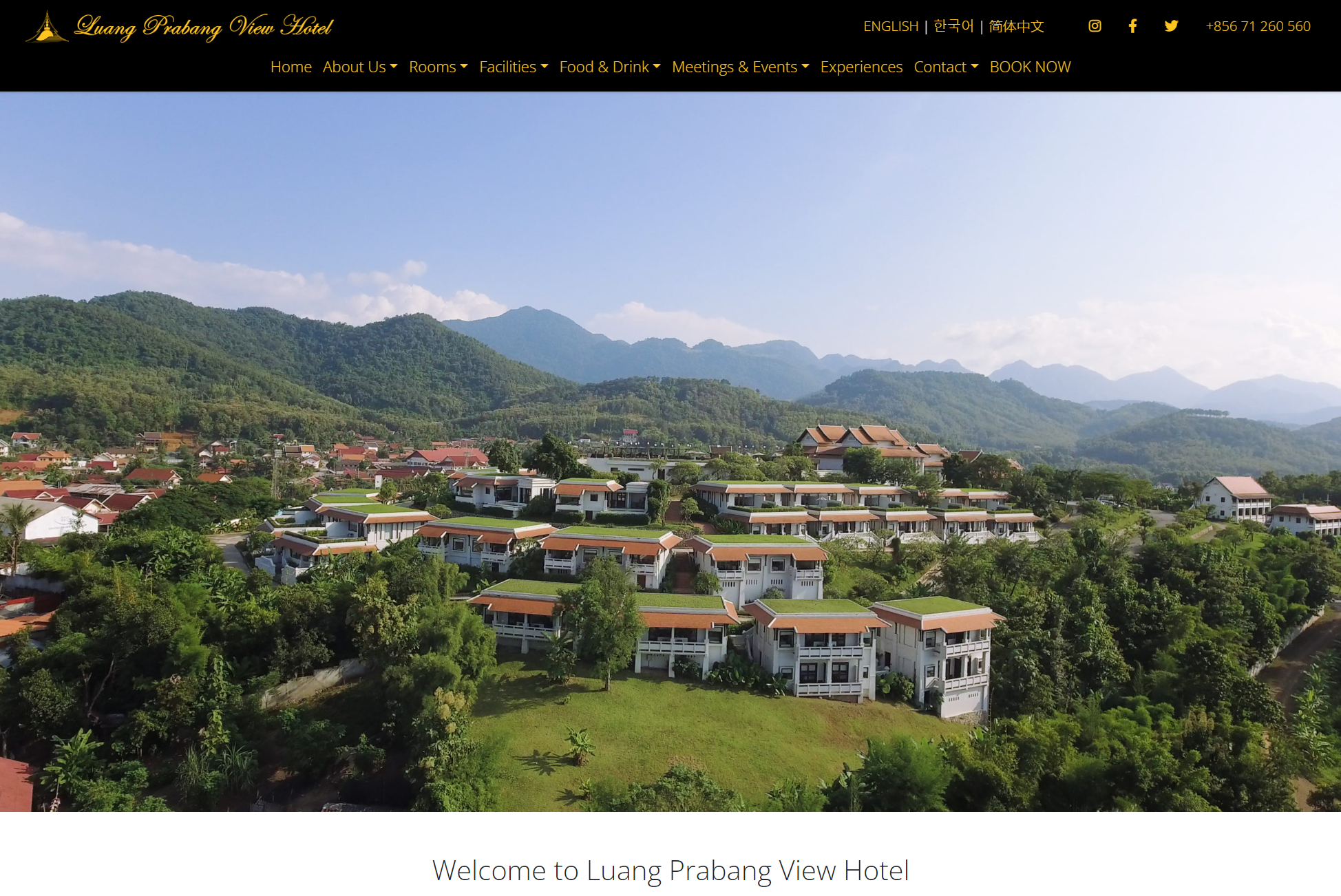 Luang Prabang View Resort website by SeddCo
